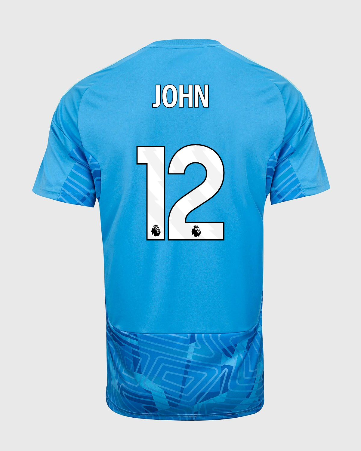 NFFC 26/27 Blue Short Sleeve Goalkeeper Shirt with John 12 Premier League Printing
