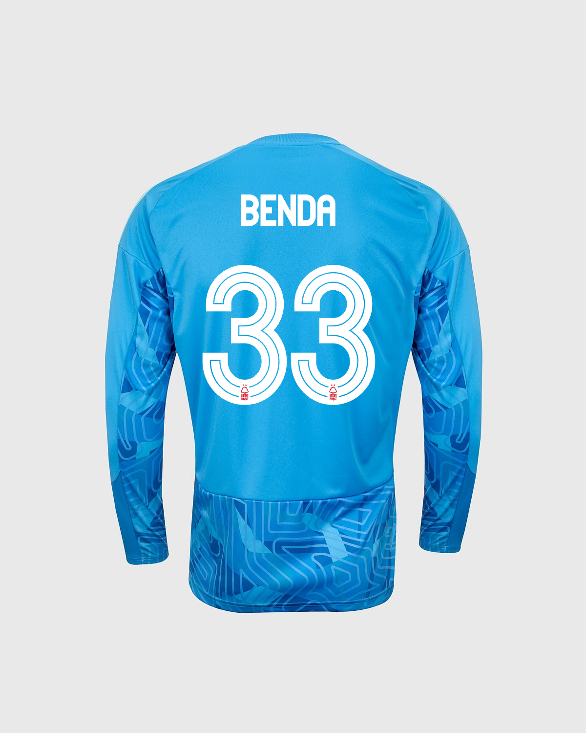 NFFC 26/27 Junior Blue Goalkeeper Shirt with Benda 33 NFFC Printing