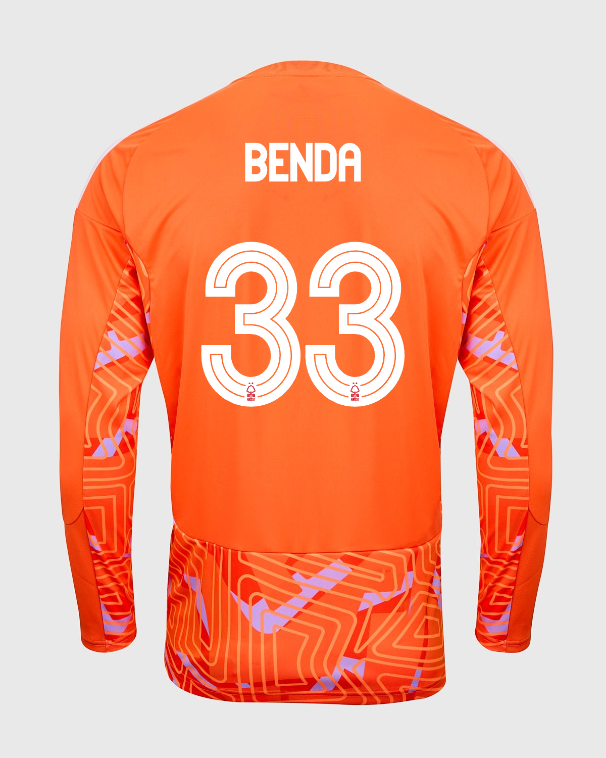 NFFC 26/27 Orange Long Sleeve Goalkeeper Shirt with Benda 33 NFFC Printing