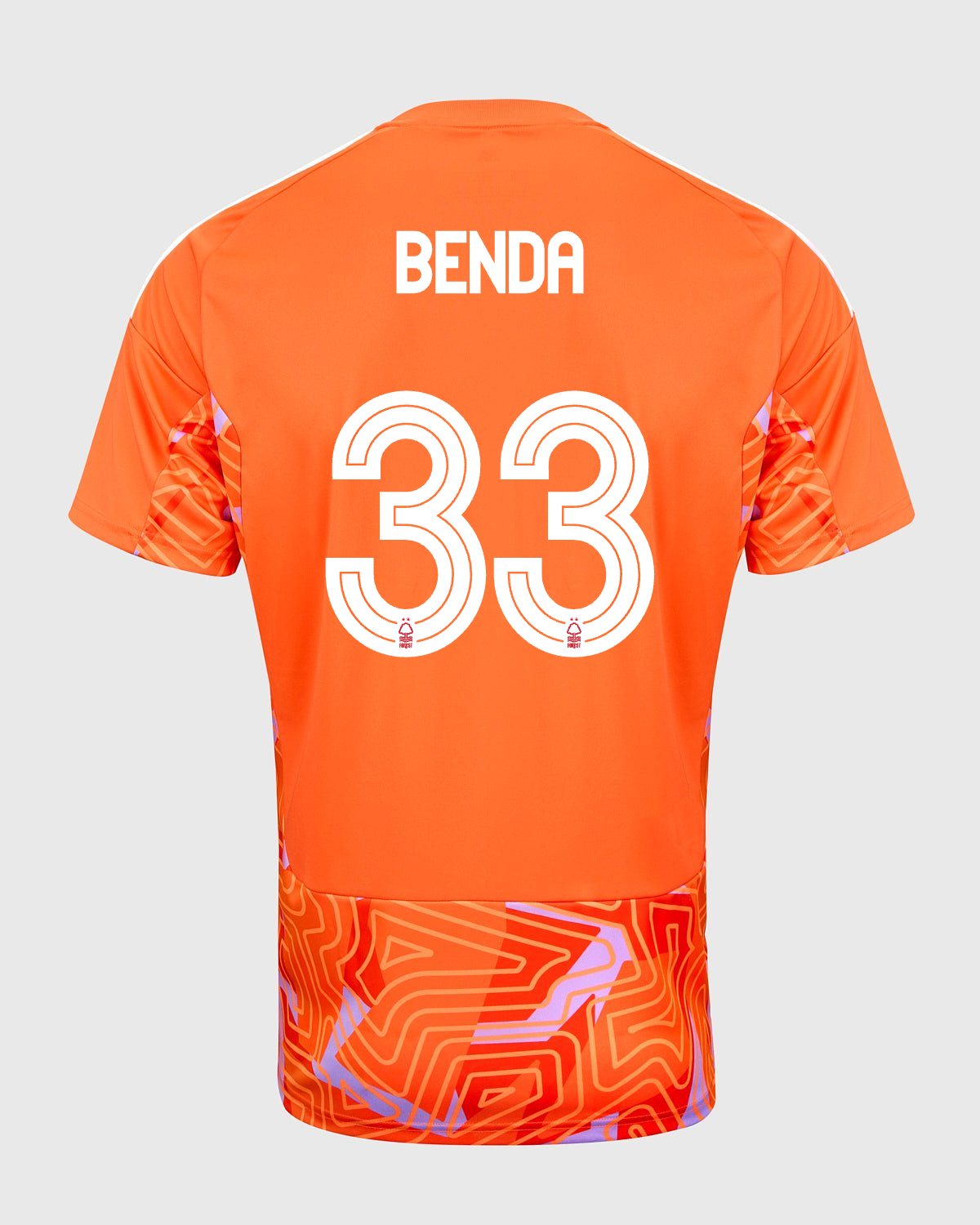 NFFC 26/27 Orange Short Sleeve Goalkeeper Shirt with Benda 33 NFFC Printing