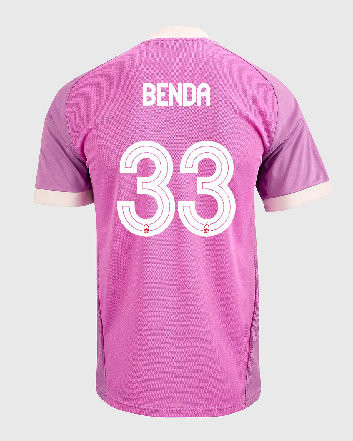 NFFC 26/27 Pink Short Sleeve Goalkeeper Shirt with Benda 33 NFFC Printing