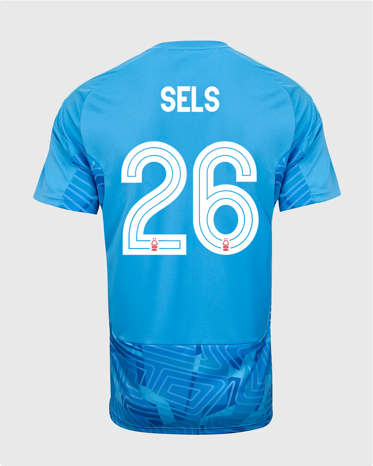 NFFC 26/27 Blue Short Sleeve Goalkeeper Shirt with Sels 26 NFFC Printing