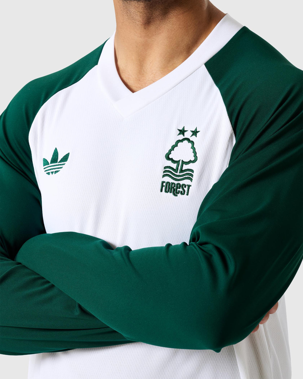 NFFC 26/27 adidas Originals Green & White Long Sleeve Jersey - Nottingham Forest FC