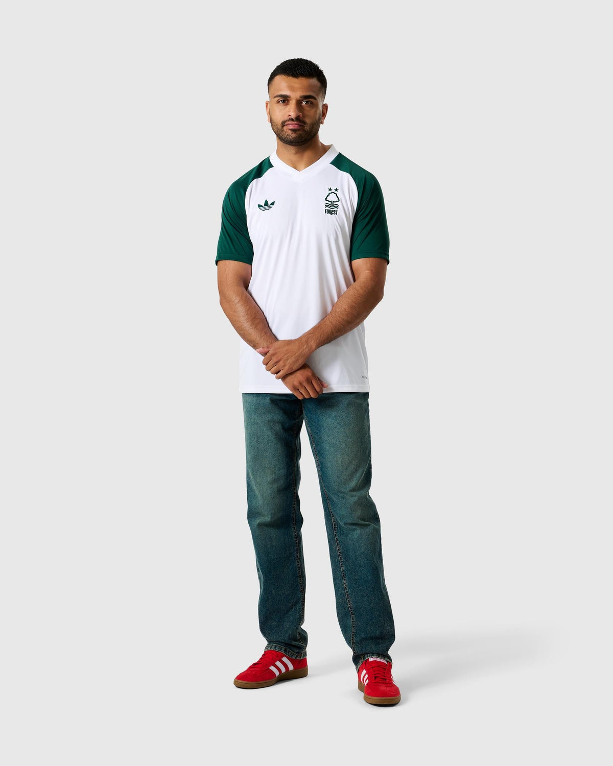 NFFC 26/27 adidas Originals Green & White Short Sleeve Jersey - Nottingham Forest FC