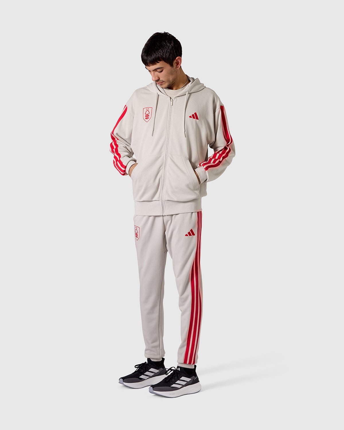 NFFC adidas Alumina 3-Stripe Full Zip Hoodie - Nottingham Forest FC