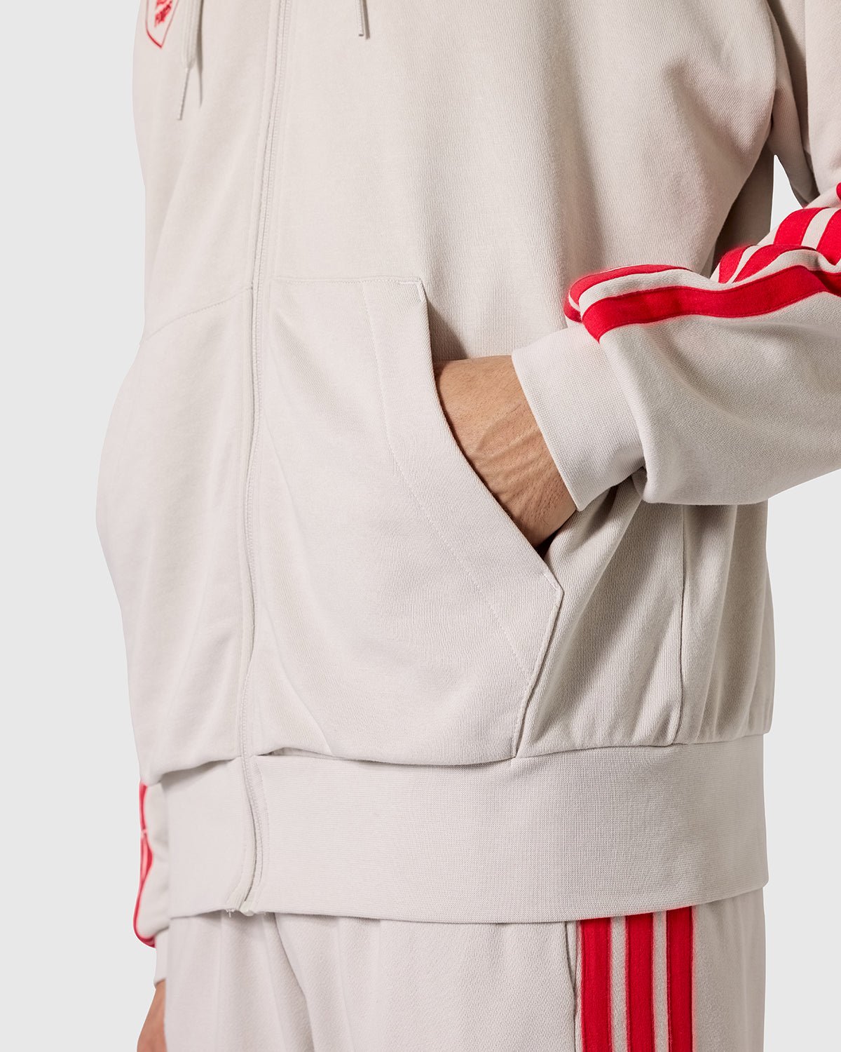 NFFC adidas Alumina 3-Stripe Full Zip Hoodie - Nottingham Forest FC