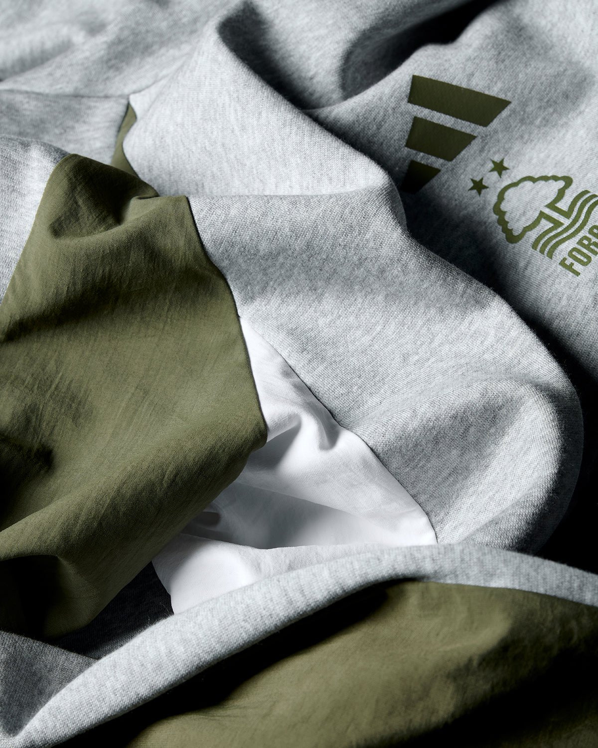 NFFC Adidas Colour Block Hoodie - Nottingham Forest FC