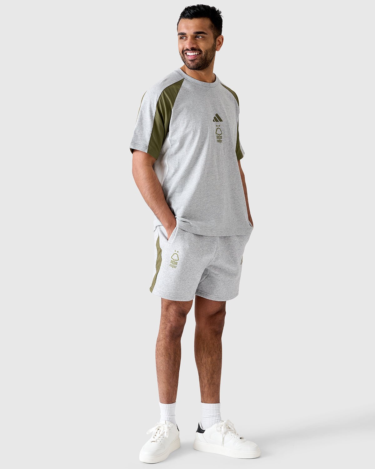 NFFC Adidas Colour Block Shorts - Nottingham Forest FC