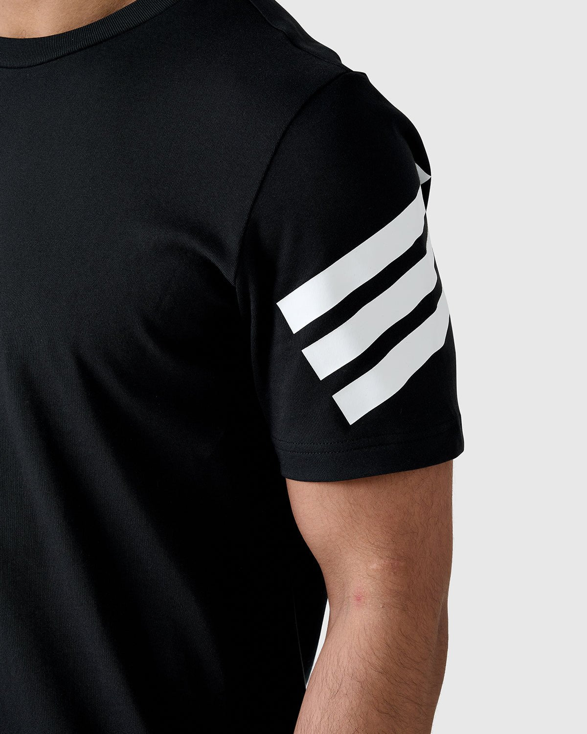 NFFC Adidas Future Icons 3 - Stripe Black T-Shirt - Nottingham Forest FC