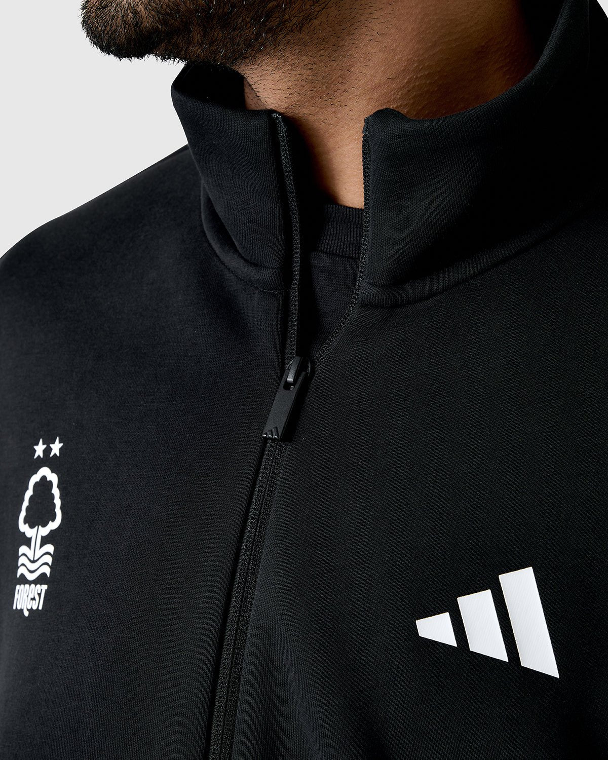NFFC Adidas Future Icons 3 - Stripe Black Track Top - Nottingham Forest FC