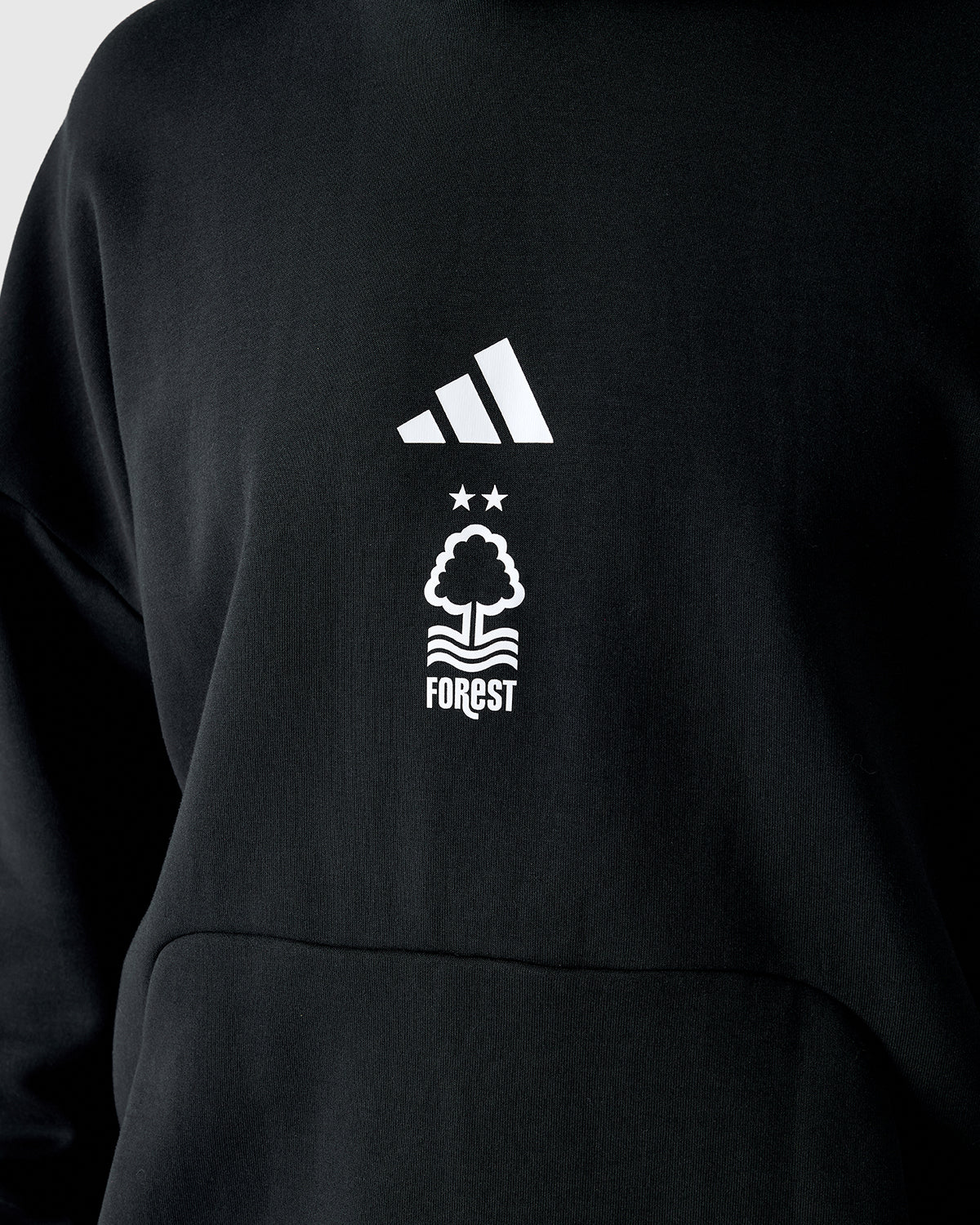 NFFC Adidas Future Icons Small Logo Black Hoodie - Nottingham Forest FC