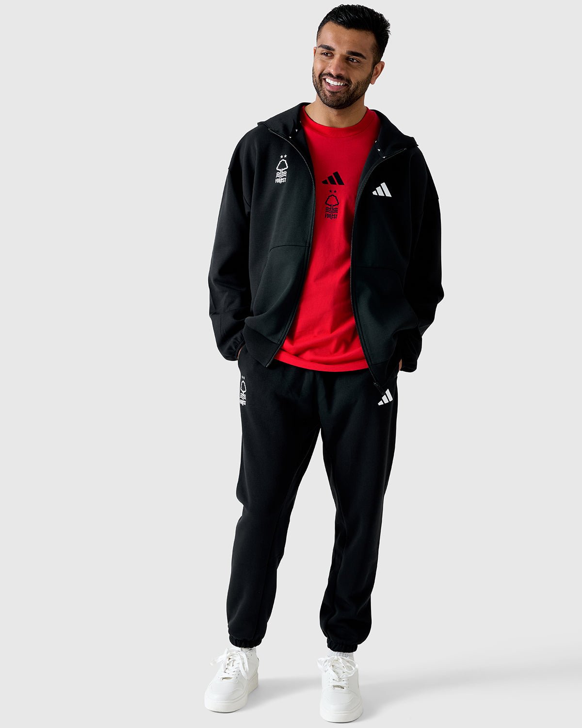 NFFC Adidas Future Icons Small Logo Black Pants - Nottingham Forest FC