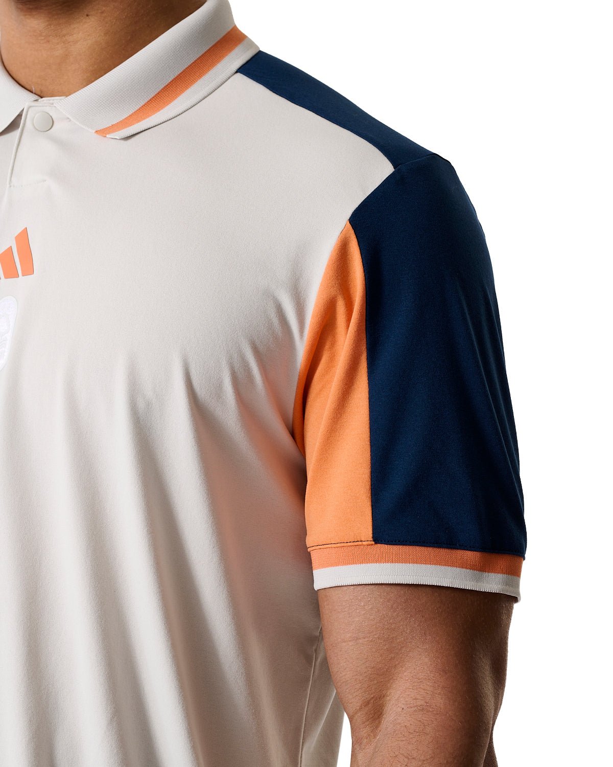 NFFC Adidas Golf Beyond White Twist Knit Polo - Nottingham Forest FC