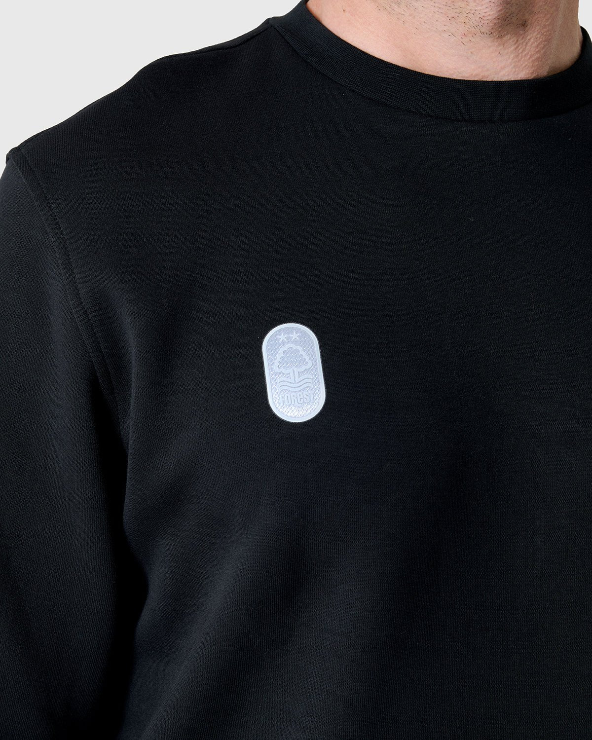 NFFC Adidas Golf Core Black Crewneck Sweatshirt - Nottingham Forest FC