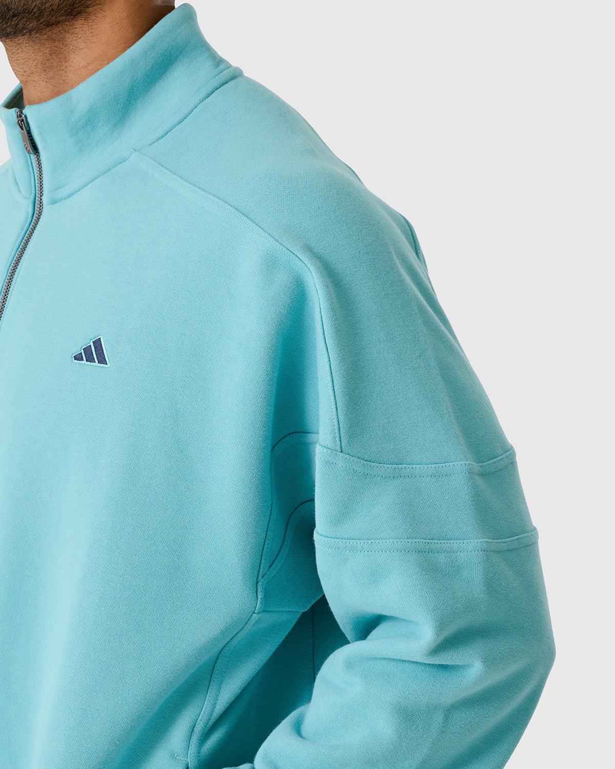 NFFC Adidas Golf Go-To Mint Hybrid 1/4 Top - Nottingham Forest FC