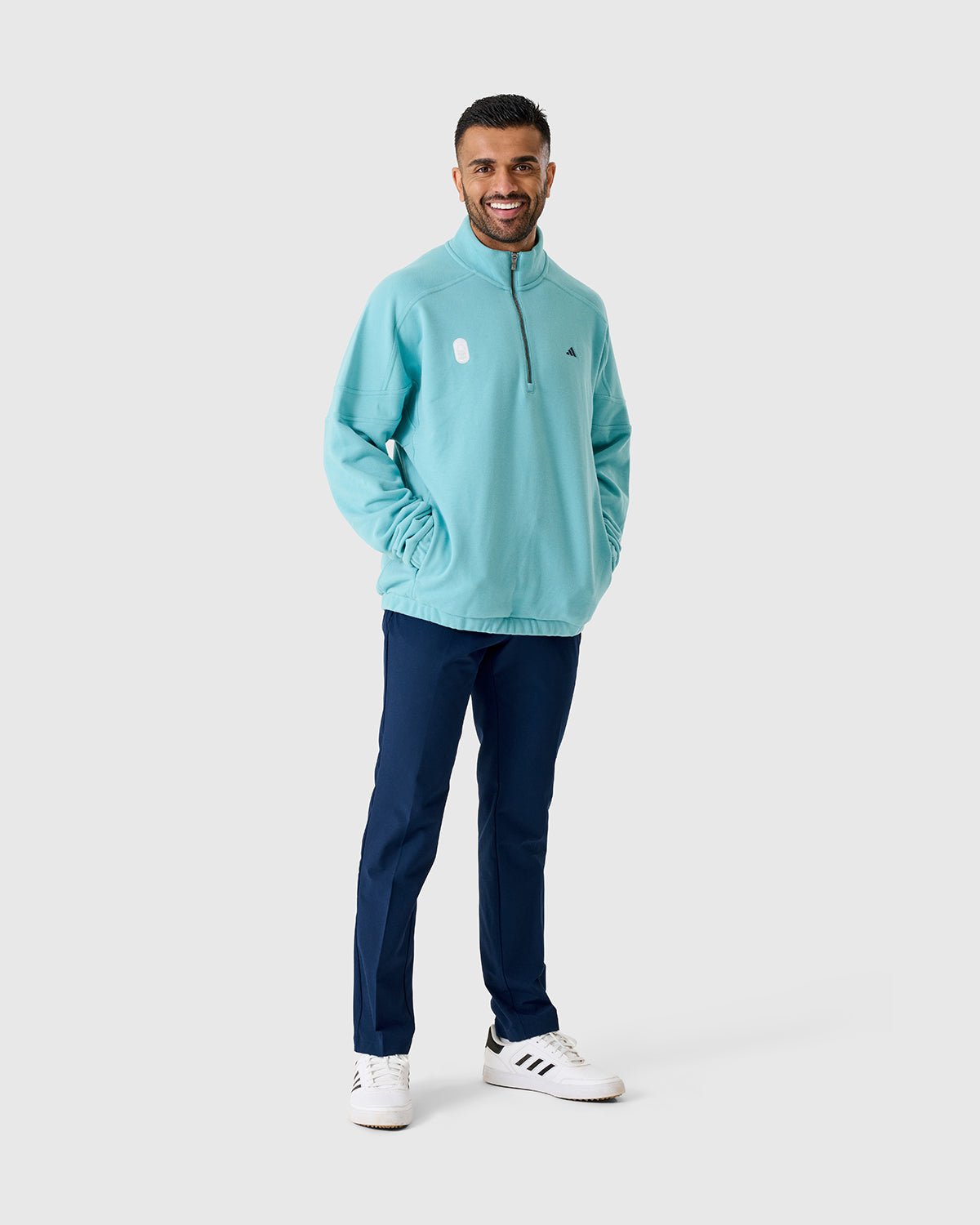 NFFC Adidas Golf Go-To Mint Hybrid 1/4 Top - Nottingham Forest FC