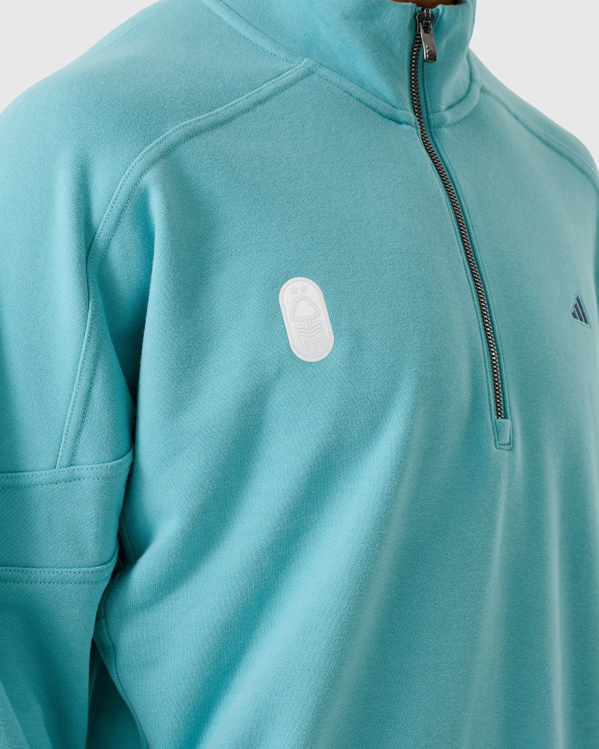 NFFC Adidas Golf Go-To Mint Hybrid 1/4 Top - Nottingham Forest FC