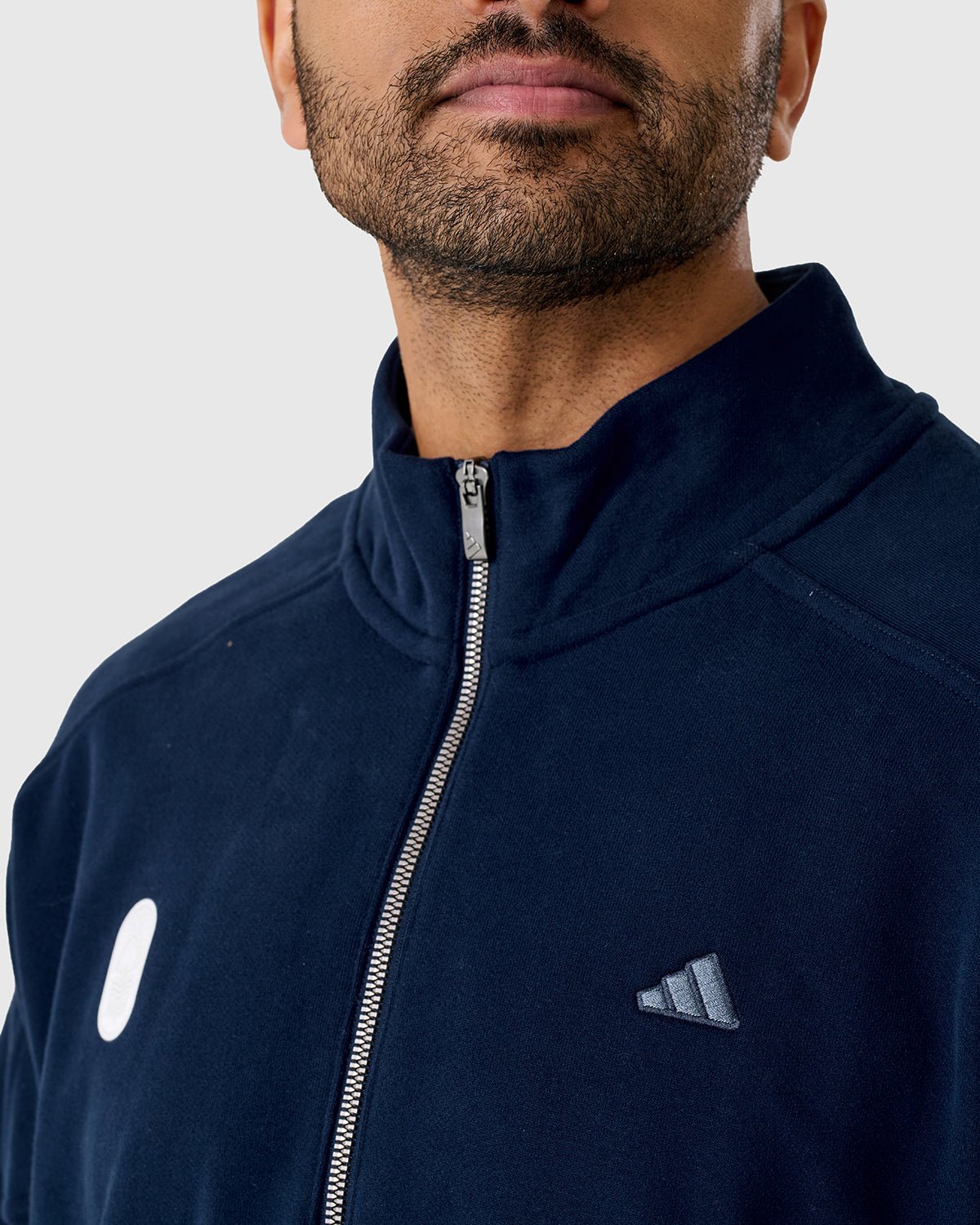 NFFC Adidas Golf Go-To Navy Hybrid 1/4 Top - Nottingham Forest FC