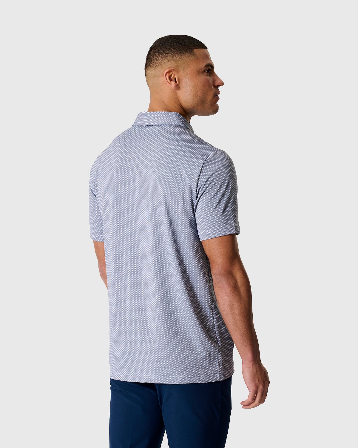 NFFC Adidas Golf Performance Textured Navy Polo - Nottingham Forest FC