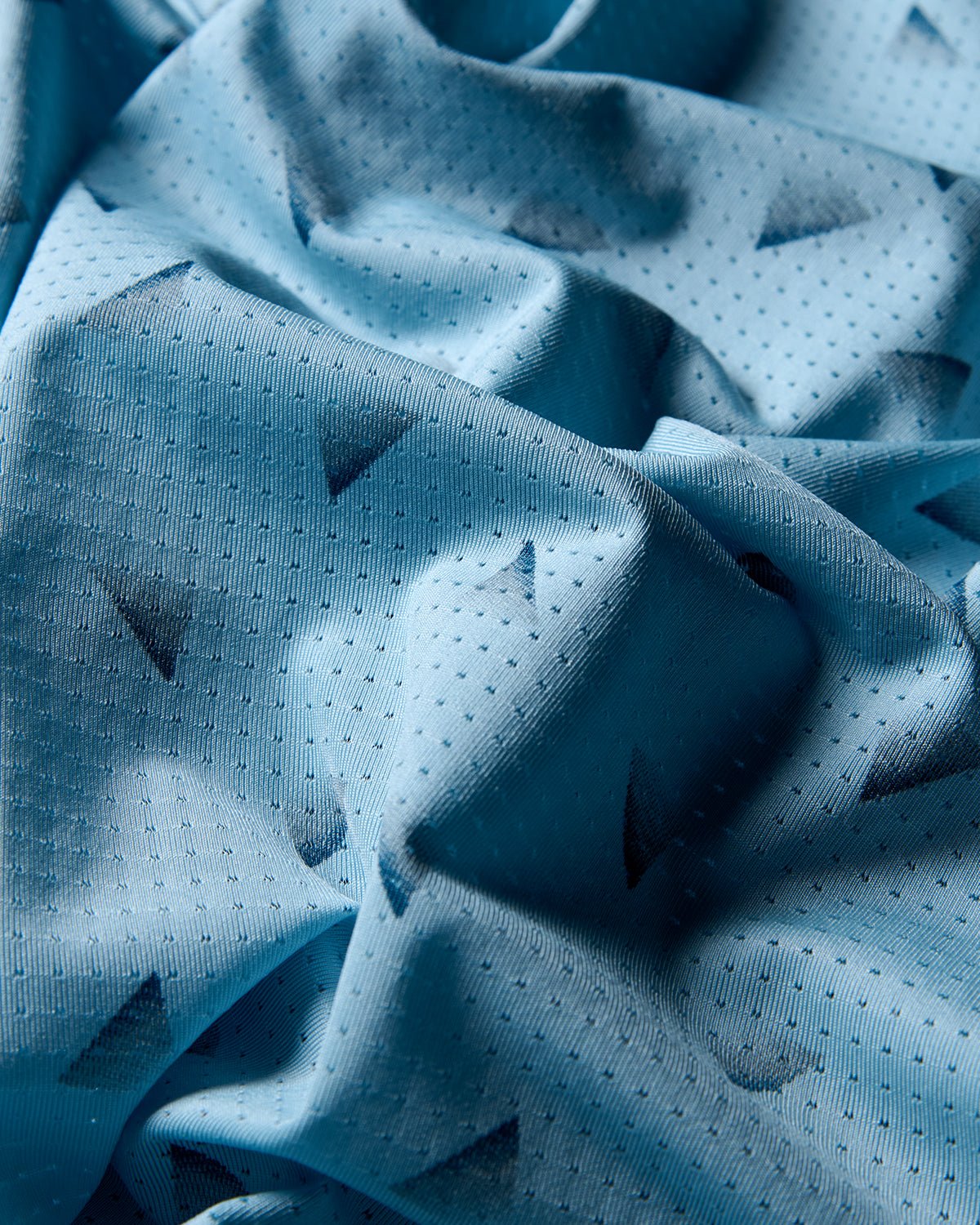 NFFC Adidas Golf Ultimate365 Blue Printed Mesh Polo - Nottingham Forest FC