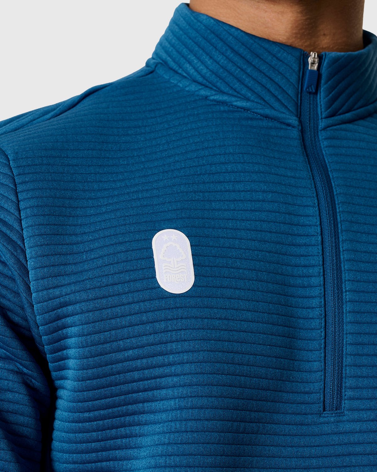 NFFC Adidas Golf Ultimate365 DWR Dusky Petrol 1/4 Zip Top - Nottingham Forest FC