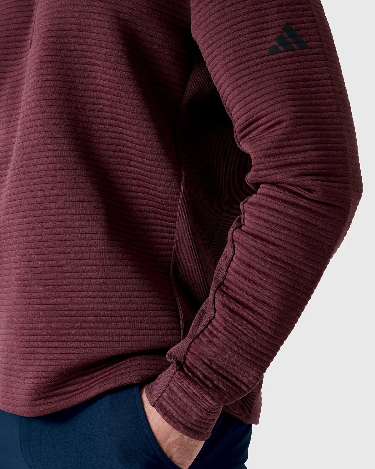 NFFC Adidas Golf Ultimate365 DWR Textured 1/4 Zip Top - Nottingham Forest FC