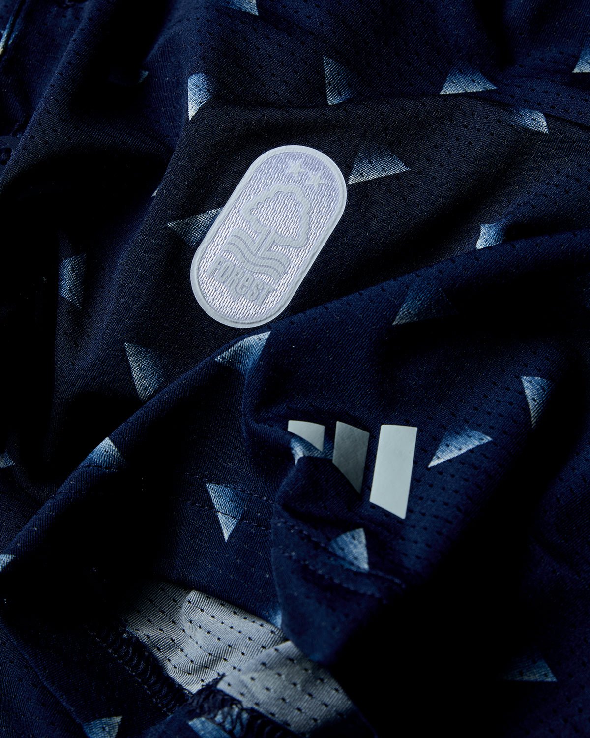 NFFC Adidas Golf Ultimate365 Navy Printed Mesh Polo - Nottingham Forest FC