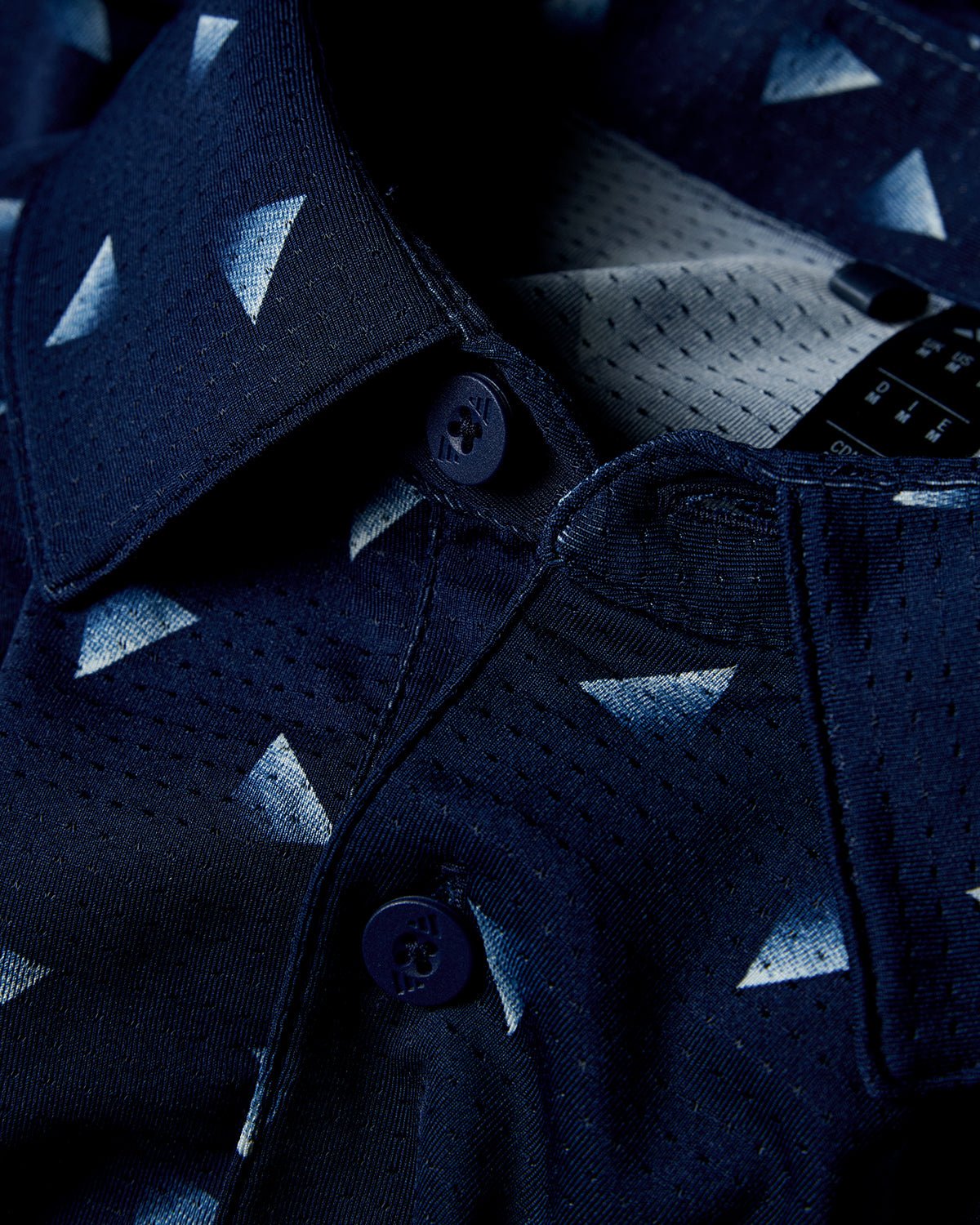 NFFC Adidas Golf Ultimate365 Navy Printed Mesh Polo - Nottingham Forest FC