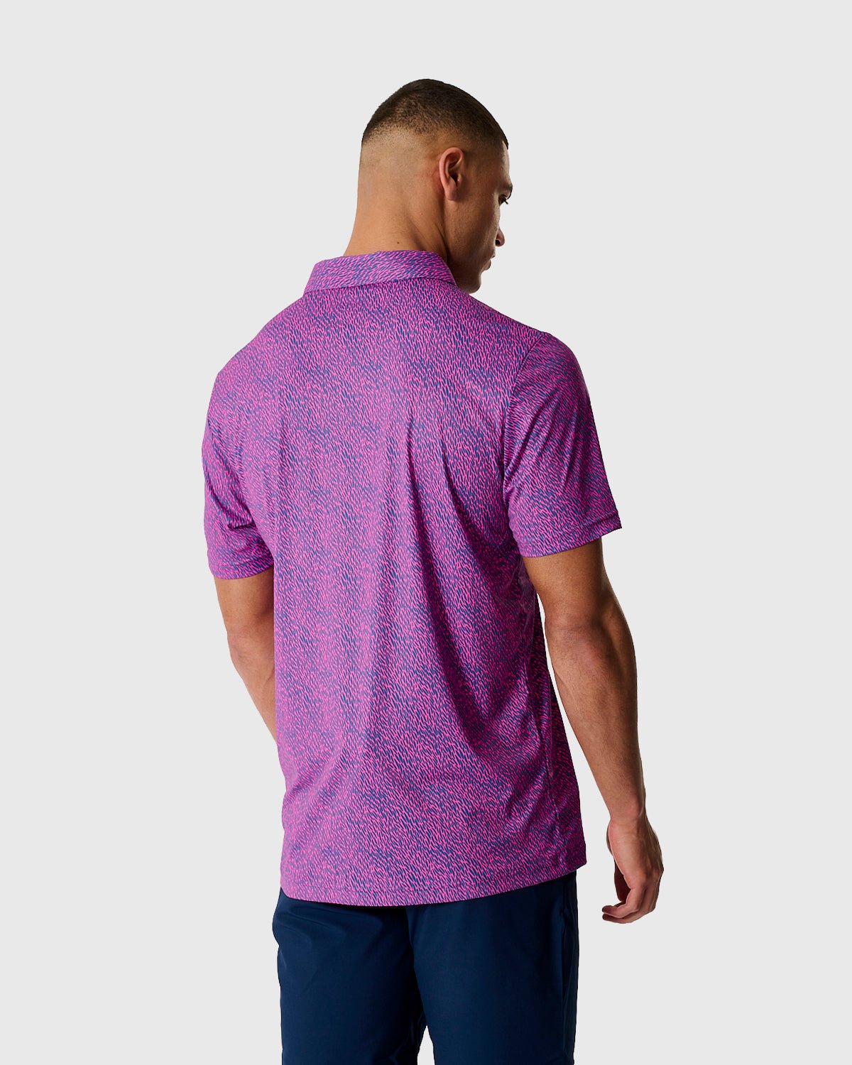 NFFC Adidas Golf Ultimate365 Print Pink Polo - Nottingham Forest FC
