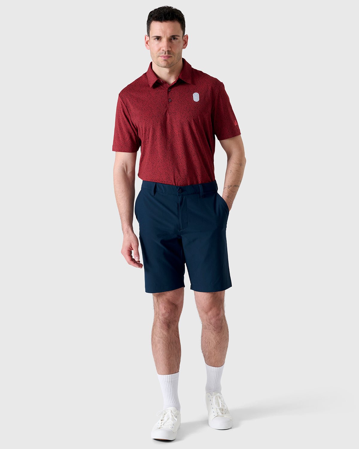 NFFC Adidas Golf Ultimate365 Red Bunker Polo - Nottingham Forest FC