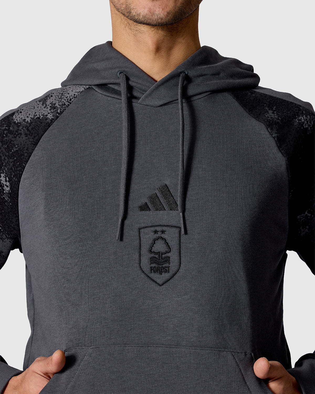 NFFC adidas Grey Camo Print Hoodie - Nottingham Forest FC