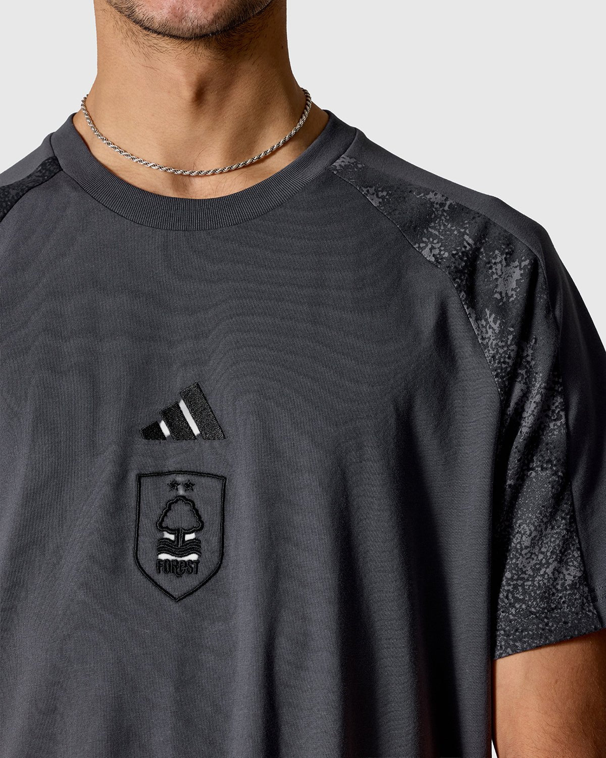 NFFC adidas Grey Camo Print T-Shirt - Nottingham Forest FC