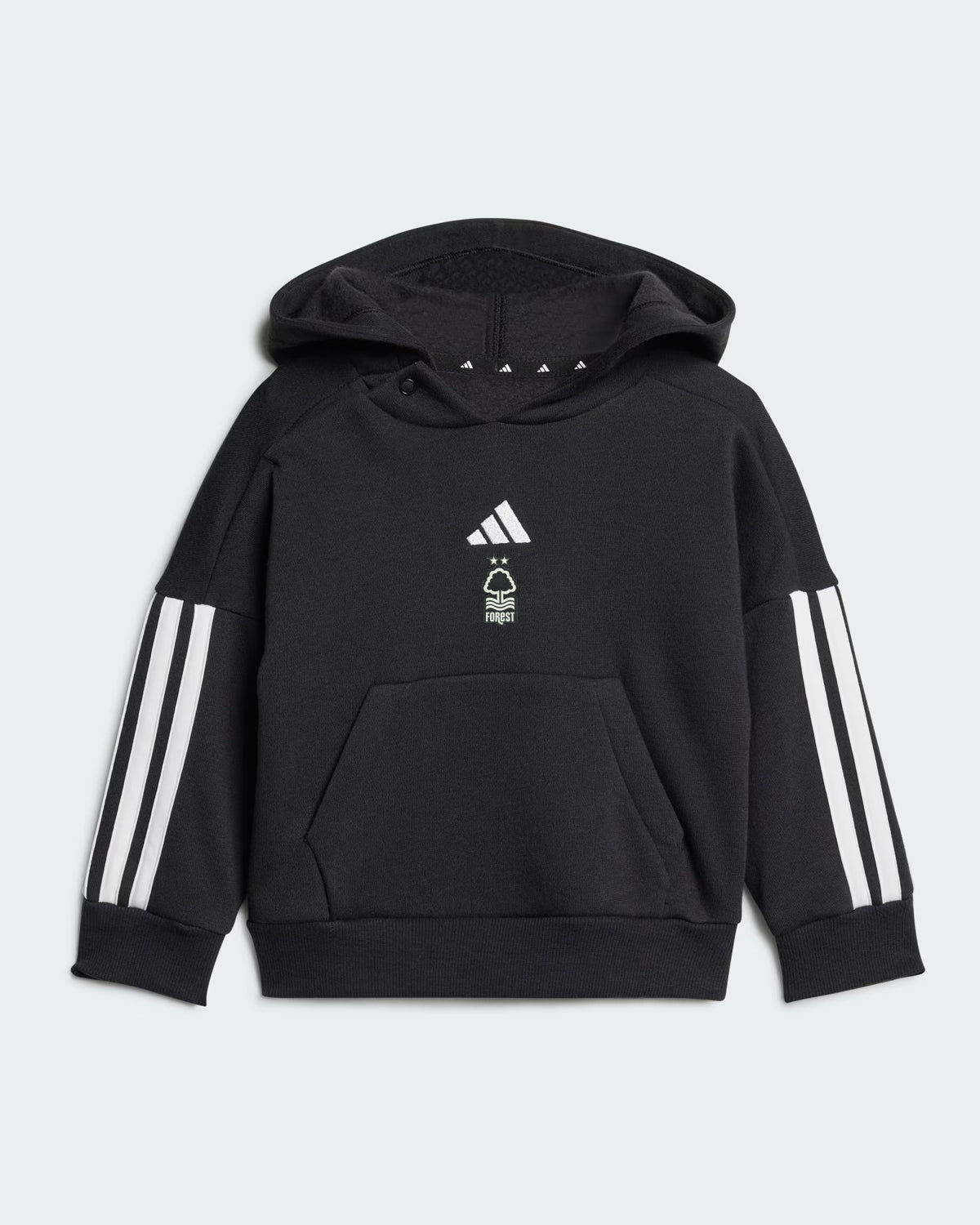 NFFC Adidas Infant Black/White Fleece Tracksuit - Nottingham Forest FC