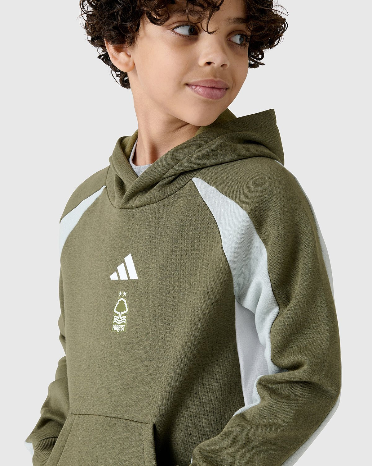 NFFC Adidas Junior Colour Block Hoodie - Nottingham Forest FC