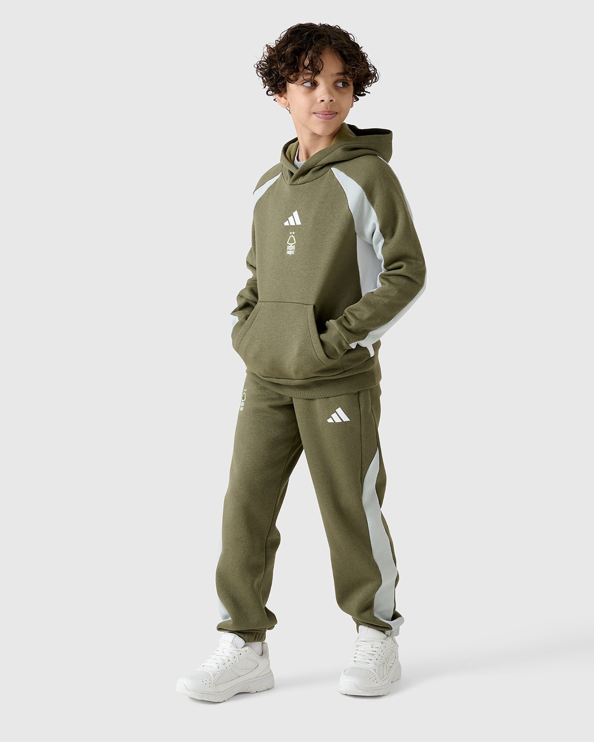 NFFC Adidas Junior Colour Block Joggers - Nottingham Forest FC