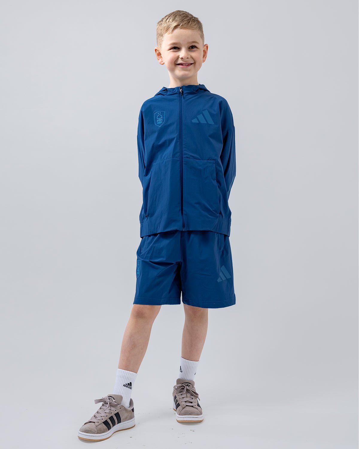 NFFC adidas Junior Dusky-Petrol ZNE Woven Shorts - Nottingham Forest FC