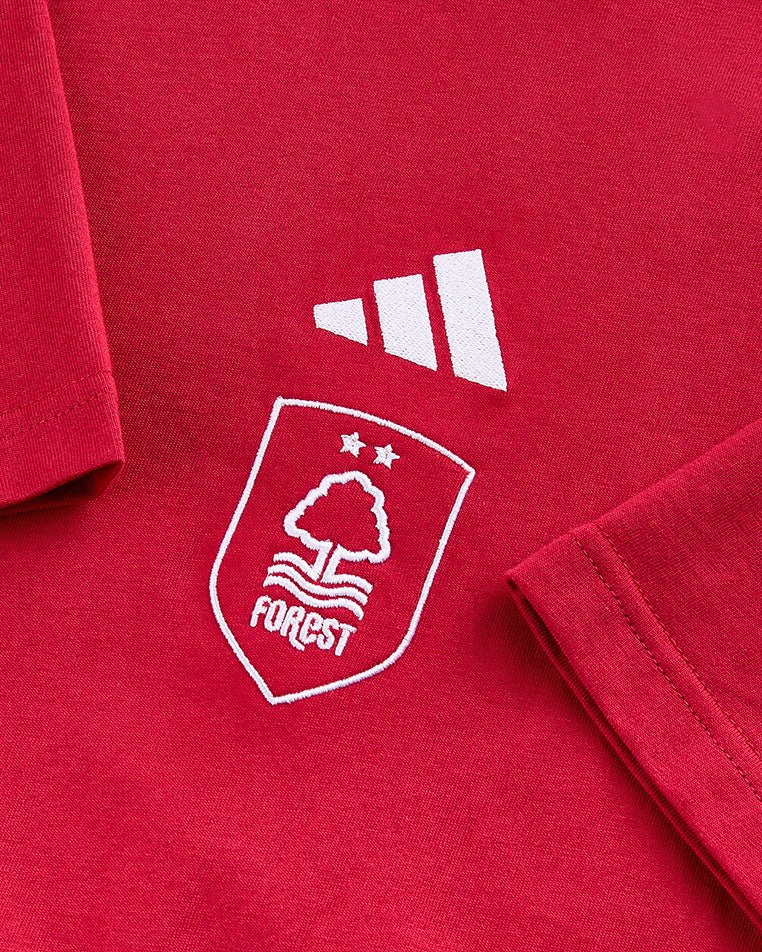 NFFC adidas Maroon Small Logo T-Shirt - Nottingham Forest FC