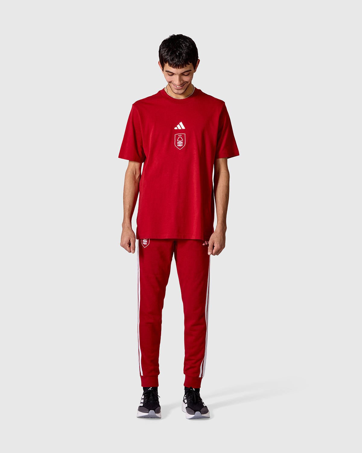 NFFC adidas Maroon Small Logo T-Shirt - Nottingham Forest FC