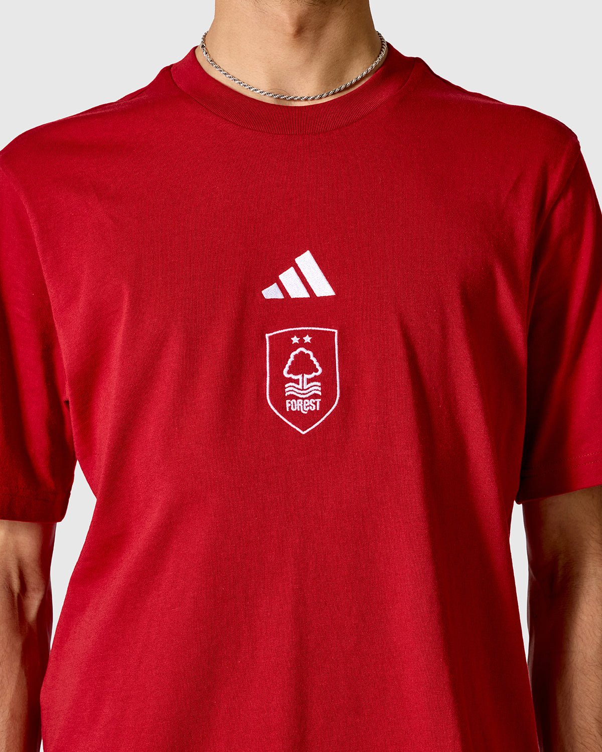 NFFC adidas Maroon Small Logo T-Shirt - Nottingham Forest FC