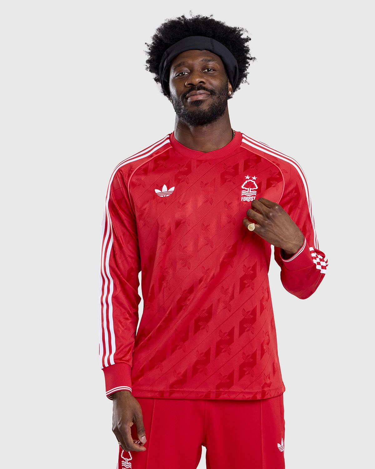 NFFC adidas Originals Red Long Sleeve Jersey - Nottingham Forest FC