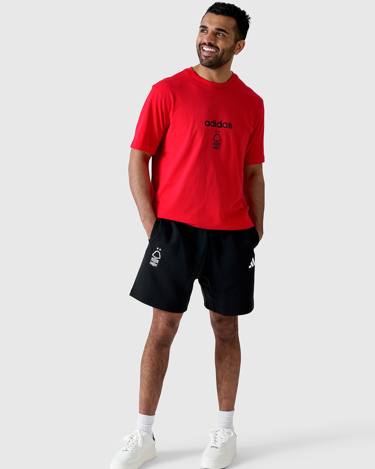 NFFC Adidas Red Linear T-Shirt - Nottingham Forest FC