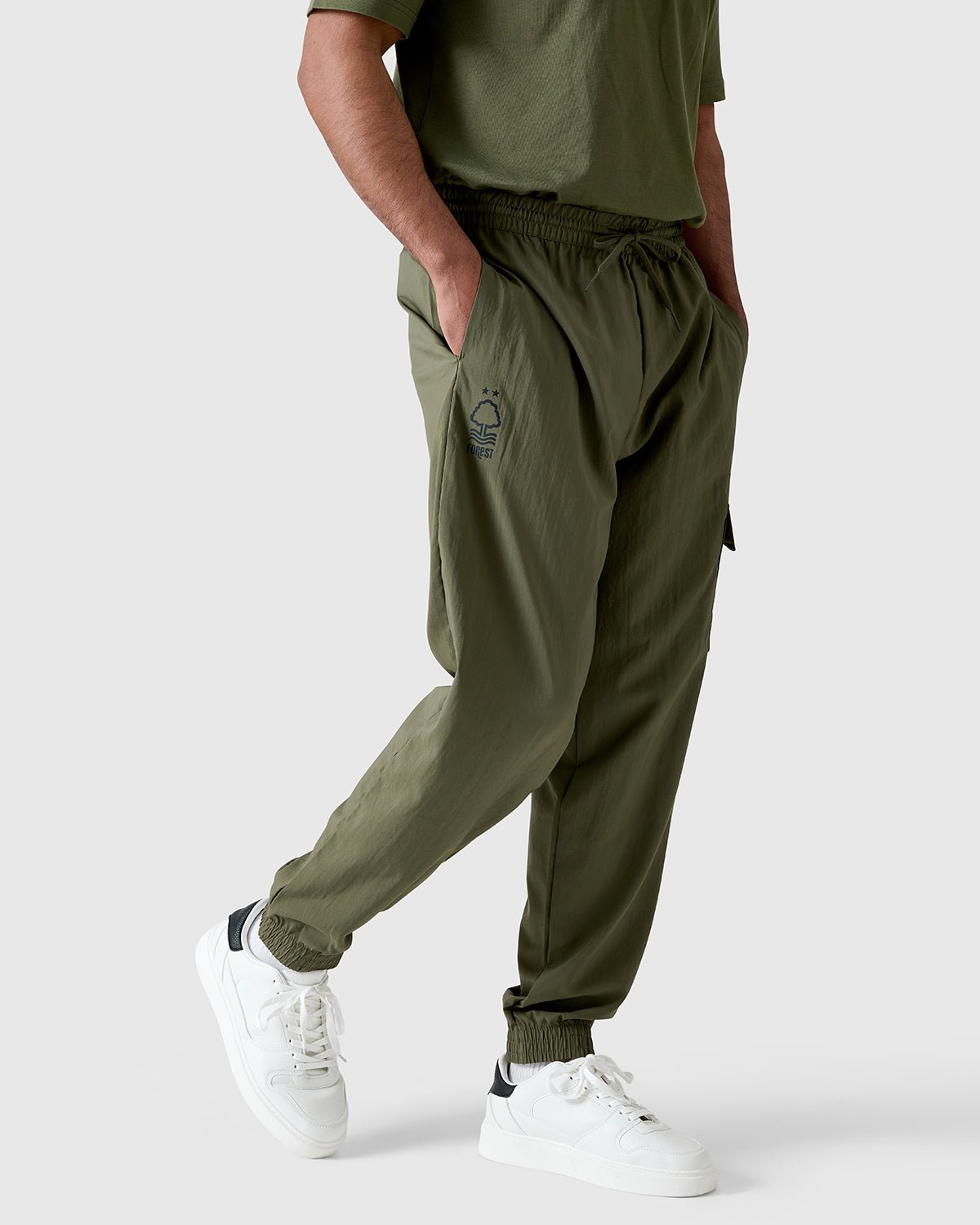 NFFC Adidas Small Logo Olive Cargo Pants - Nottingham Forest FC