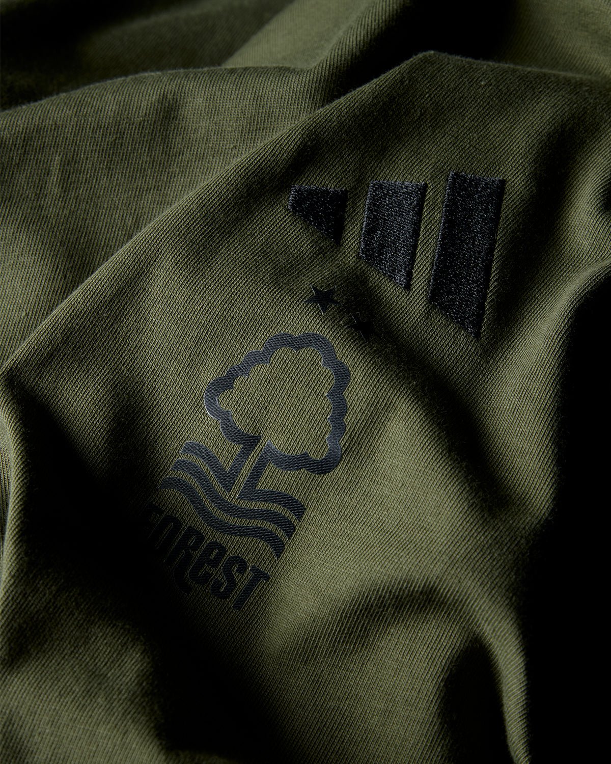 NFFC Adidas Small Logo Olive T-Shirt - Nottingham Forest FC