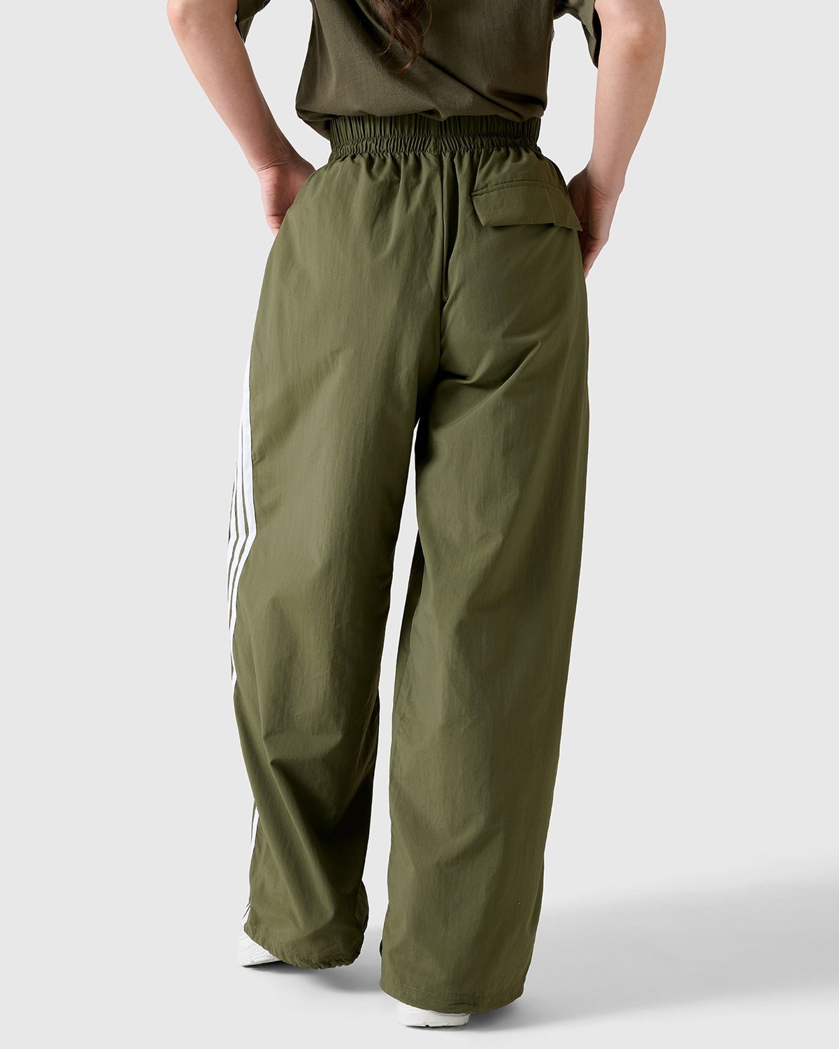 NFFC Adidas Women's 3 - Stripe Olive Woven Pants - Nottingham Forest FC