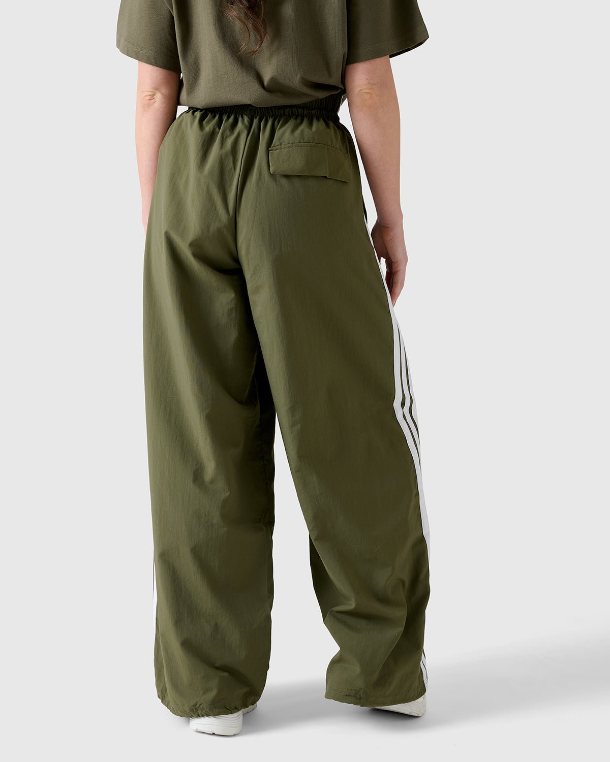 NFFC Adidas Women's 3 - Stripe Olive Woven Pants - Nottingham Forest FC