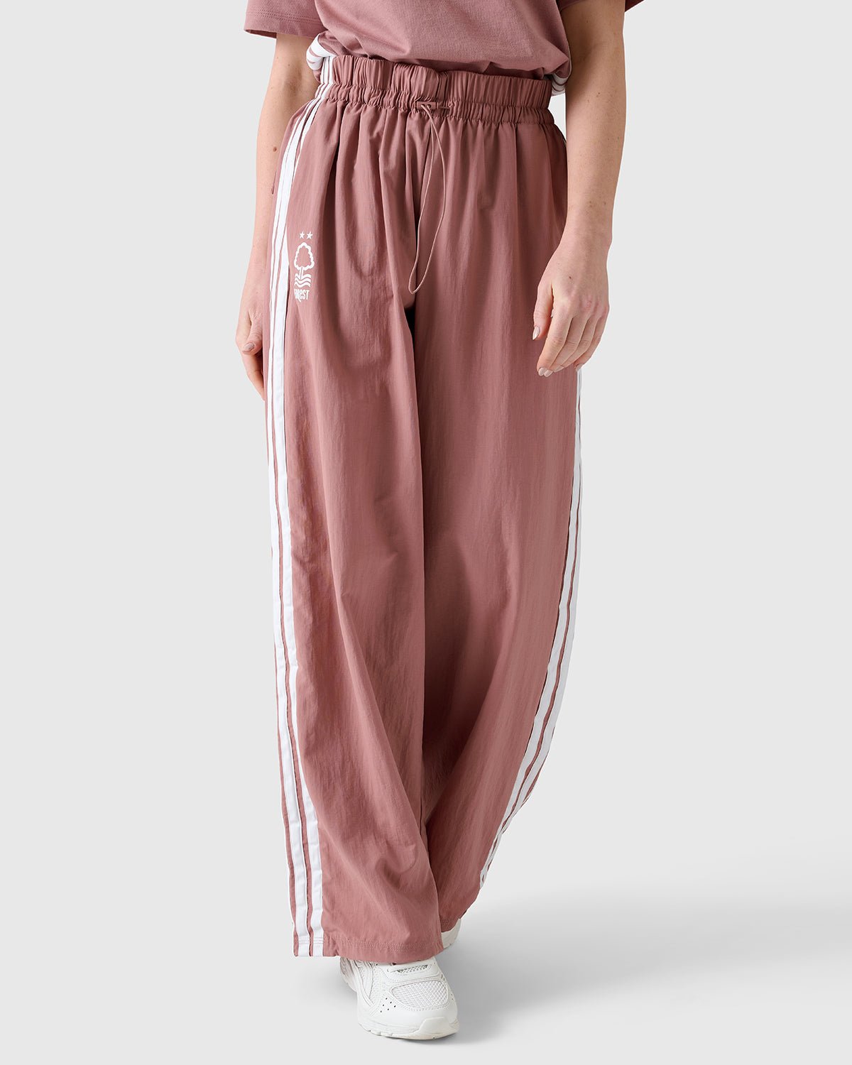 NFFC Adidas Women's 3 - Stripe Pink Woven Pants - Nottingham Forest FC