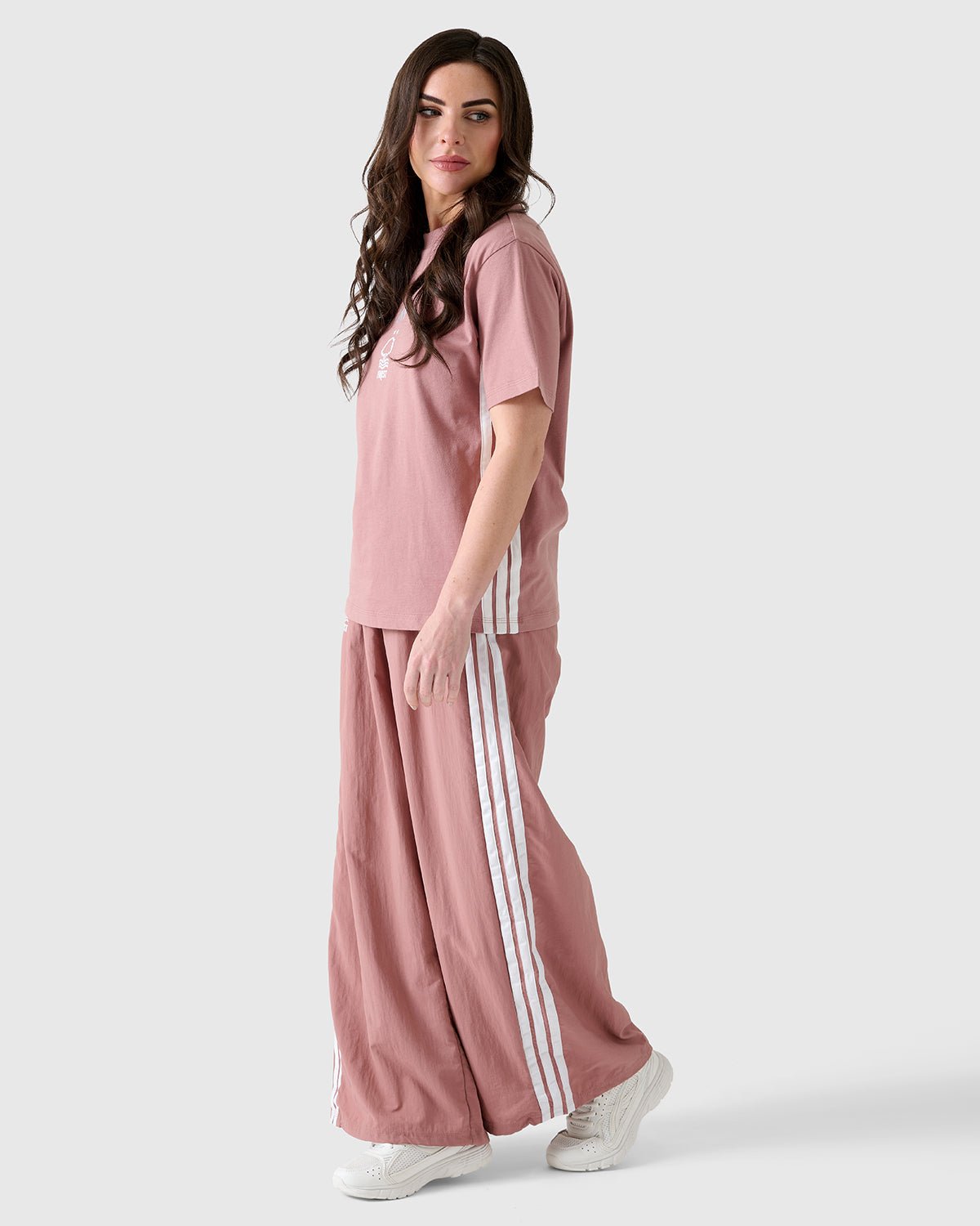 NFFC Adidas Women's 3 - Stripe Pink Woven Pants - Nottingham Forest FC