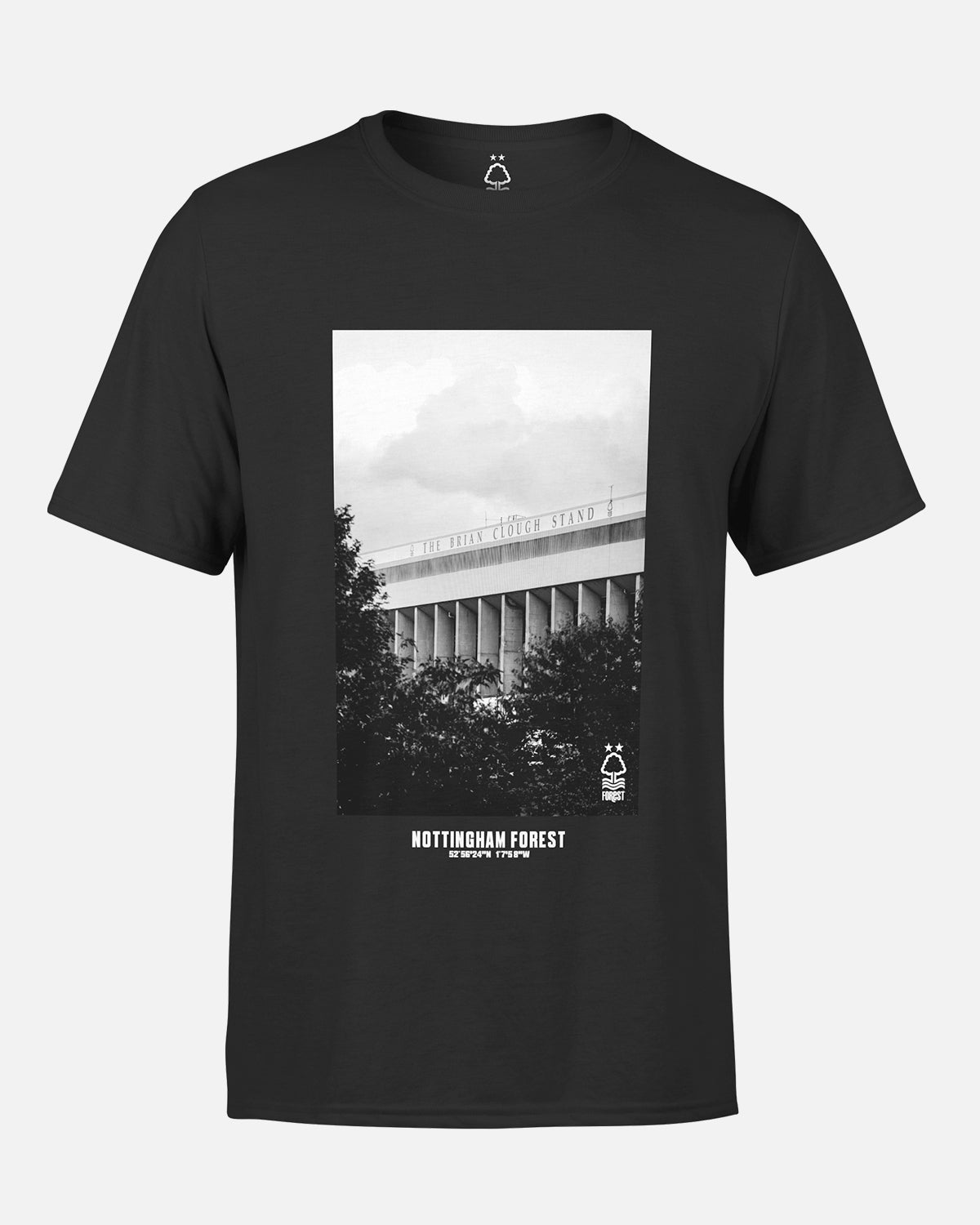 NFFC Black Clough Stand Photo Print T - Shirt - Nottingham Forest FC