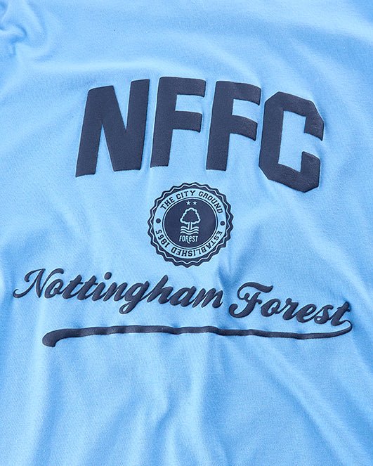 NFFC Blue Collegiate Print T-Shirt - Nottingham Forest FC