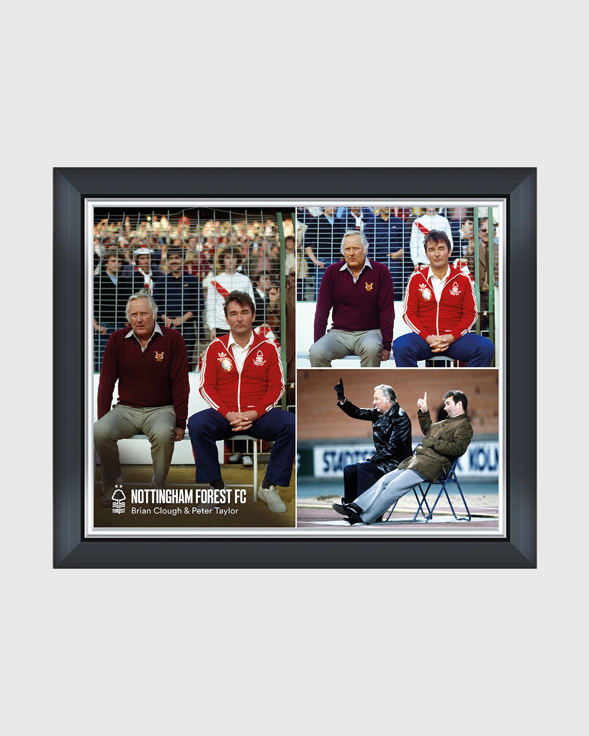 NFFC Brian Clough & Peter Taylor Print Framed - 20 x 16 - Nottingham Forest FC
